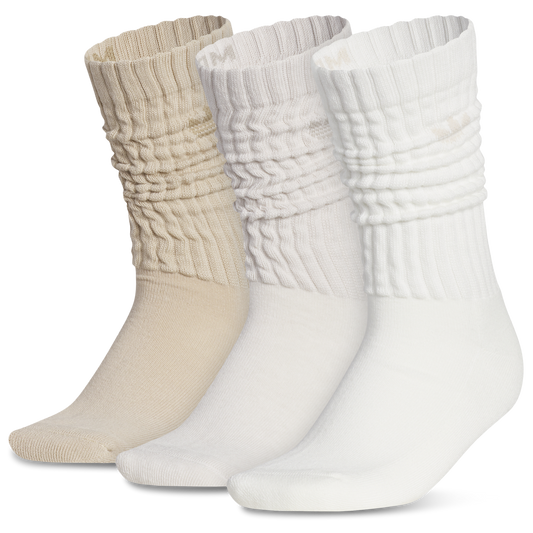 adidas Originals Scrunch 3 Pack Crew Socks - Women's - Tan/Tan