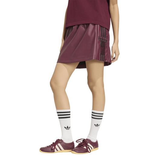 adidas Originals adibreak Pleather Skirt - Women's - Maroon/Black