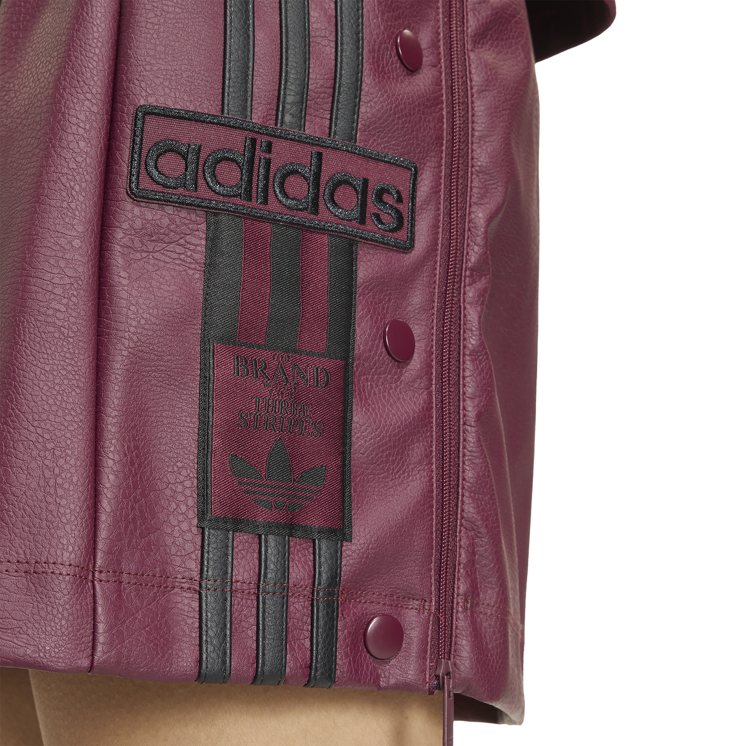 adidas Originals adibreak Pleather Skirt - Women's - Maroon/Black