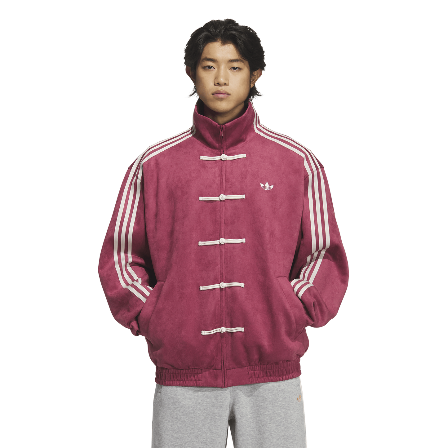 adidas Chinese New Year Jacket - Men's - Collegiate Burgundy/White