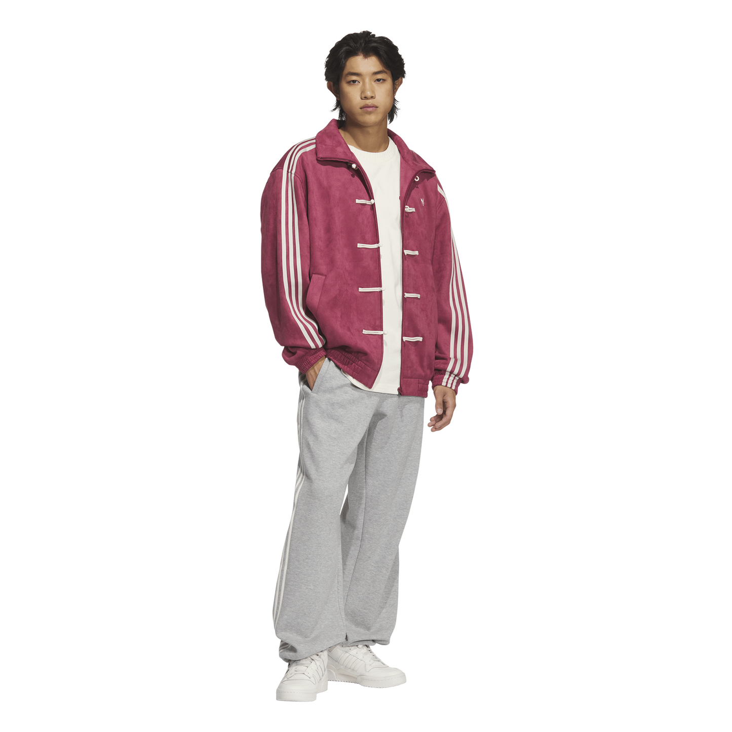 adidas Chinese New Year Jacket - Men's - Collegiate Burgundy/White