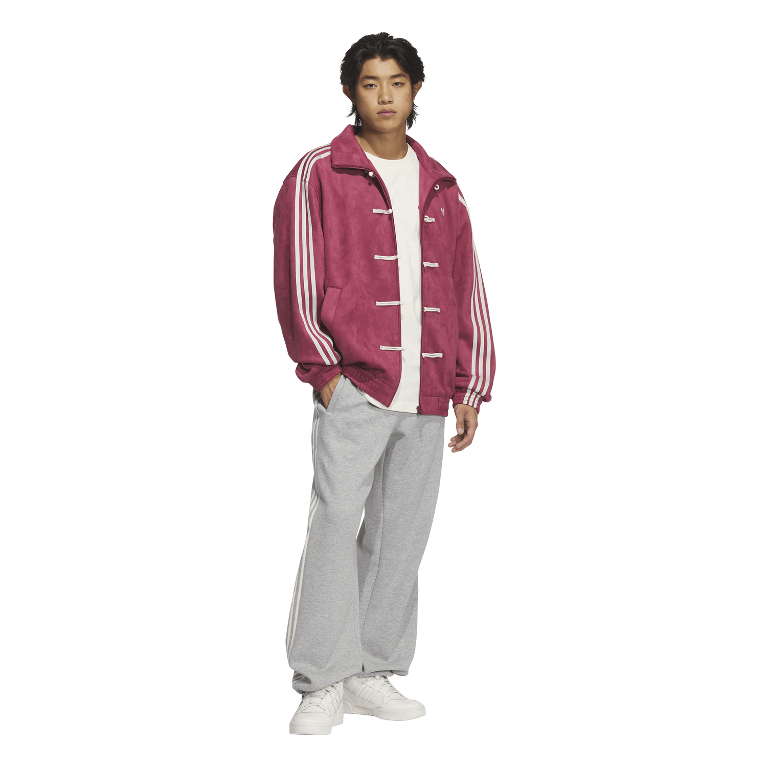 adidas Chinese New Year Jacket - Men's - Collegiate Burgundy/White