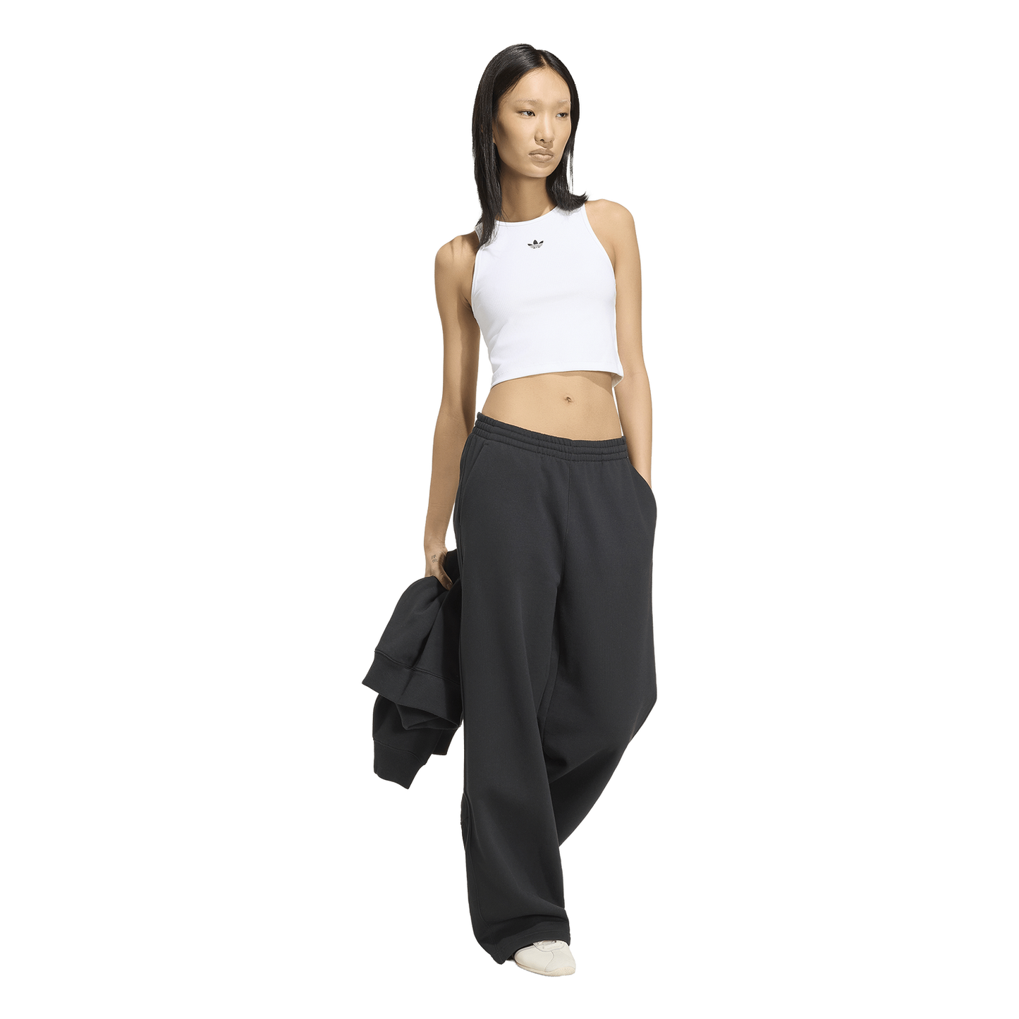 adidas Originals Trefoil Essentials Wide Leg Pants - Women's - Black