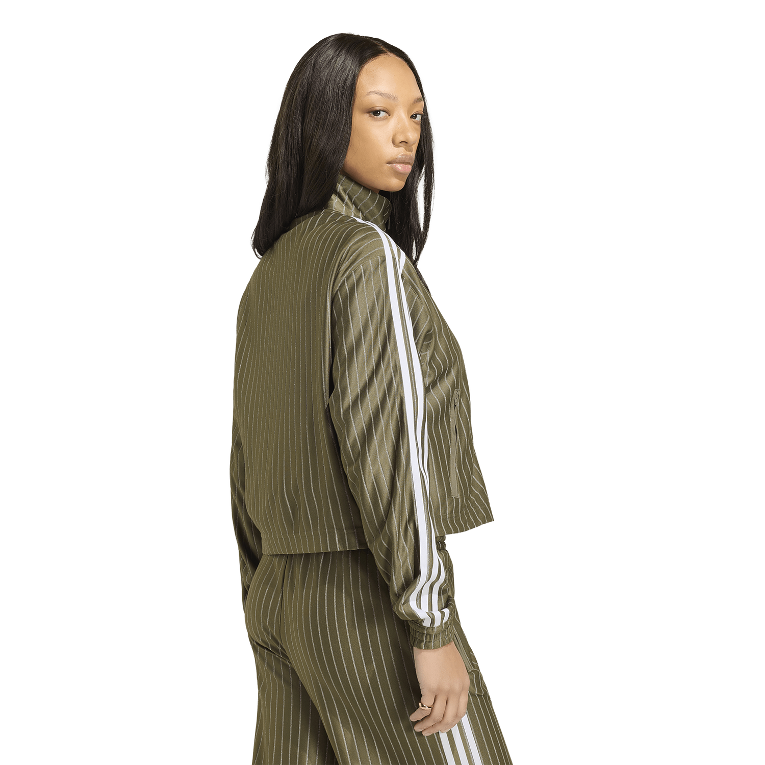 adidas Originals Firebird Pinstripe Track Top - Women's - Branch/Silver Metallic