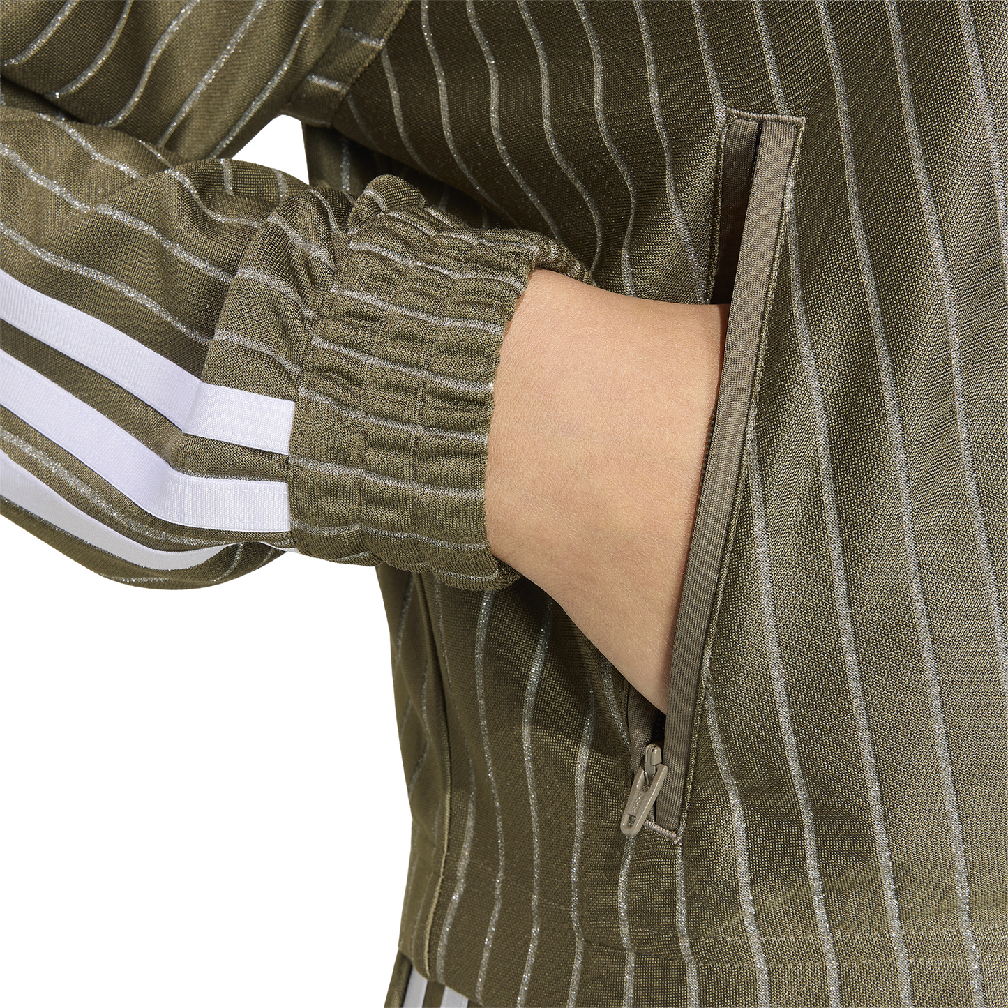 adidas Originals Firebird Pinstripe Track Top - Women's - Branch/Silver Metallic