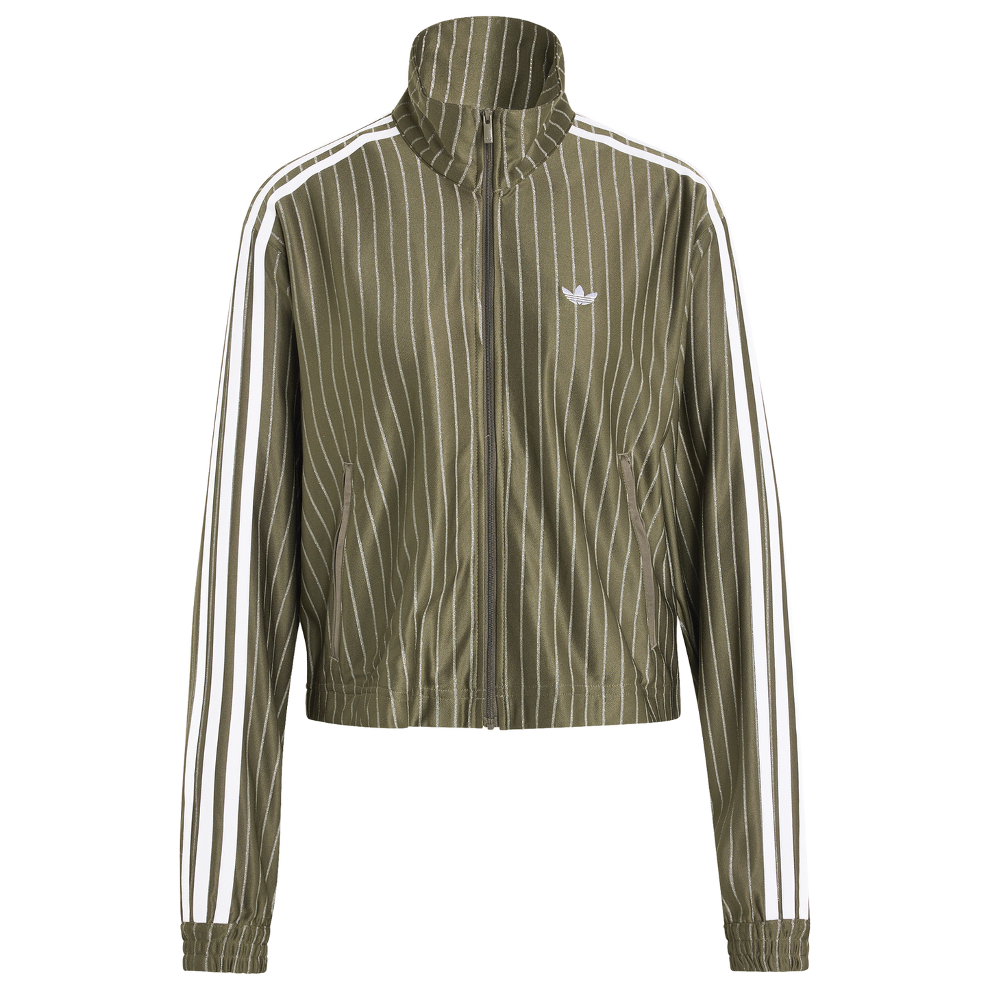 adidas Originals Firebird Pinstripe Track Top - Women's - Branch/Silver Metallic