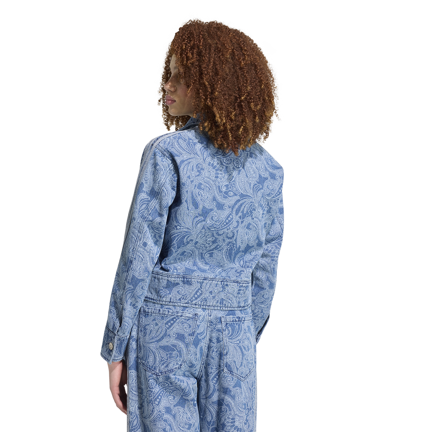 adidas Originals x Liberty London Firebird Denim Top - Women's - Medium Vintage Denim/Light Denim
