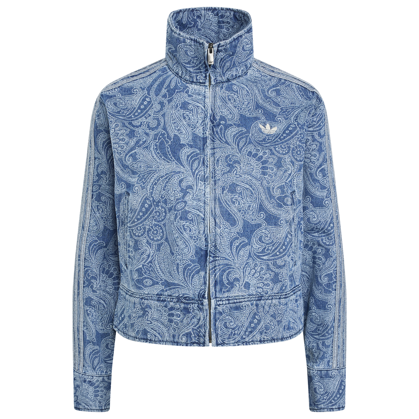 adidas Originals x Liberty London Firebird Denim Top - Women's - Medium Vintage Denim/Light Denim