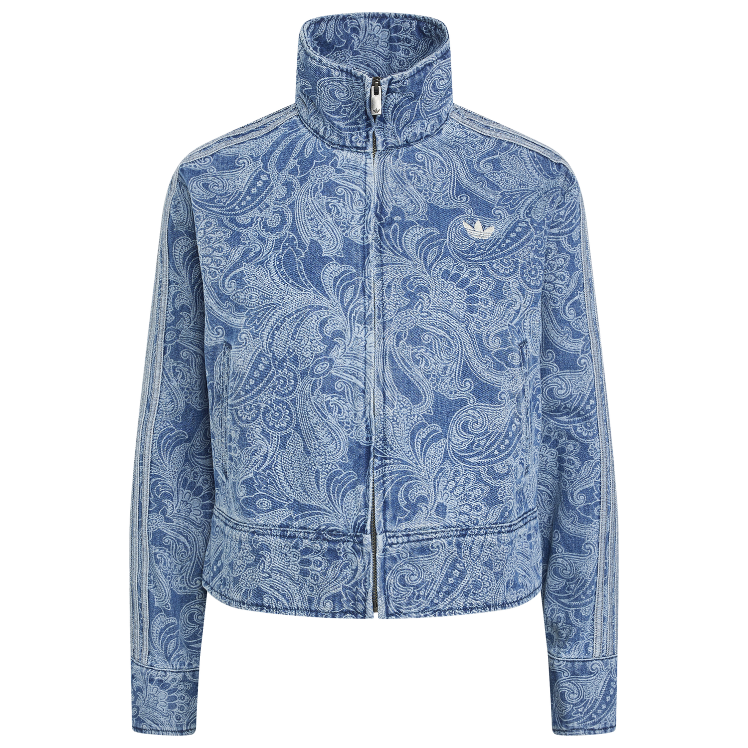 adidas Originals x Liberty London Firebird Denim Top - Women's - Medium Vintage Denim/Light Denim