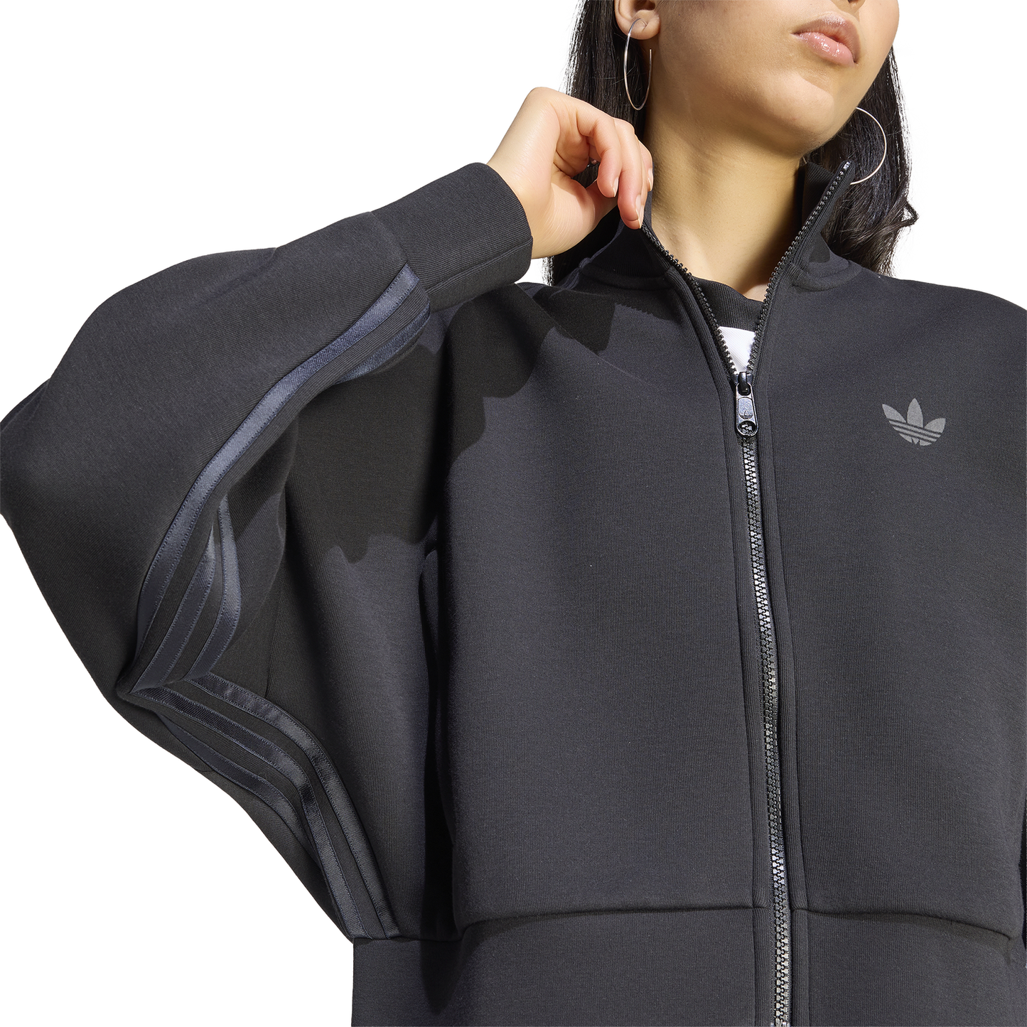 adidas Spacer Track Top - Women's - Black/Black Reflective/Night Grey