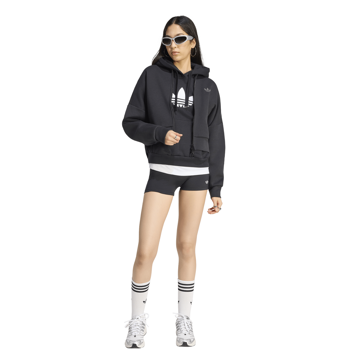 adidas Spacer Track Top - Women's - Black/Black Reflective/Night Grey