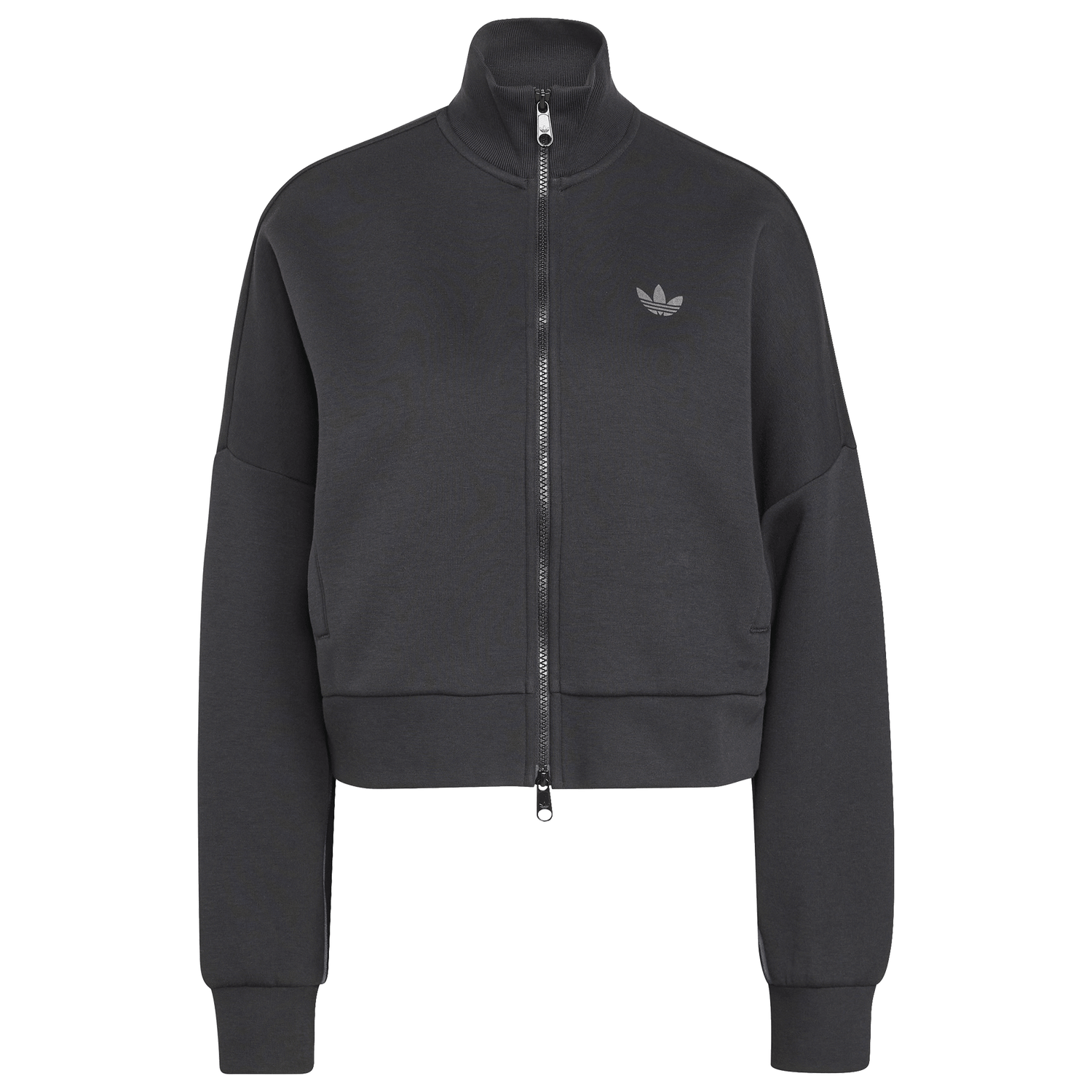 adidas Spacer Track Top - Women's - Black/Black Reflective/Night Grey