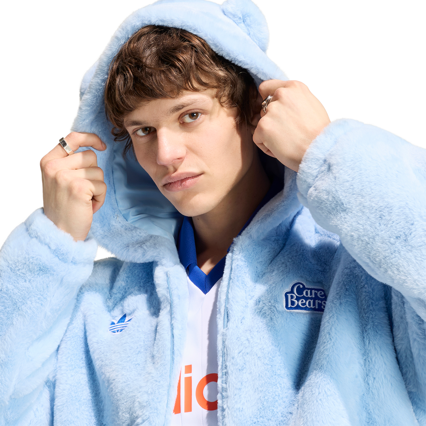 adidas Originals x Care Bears Fur Jacket - Men's - Clear Sky