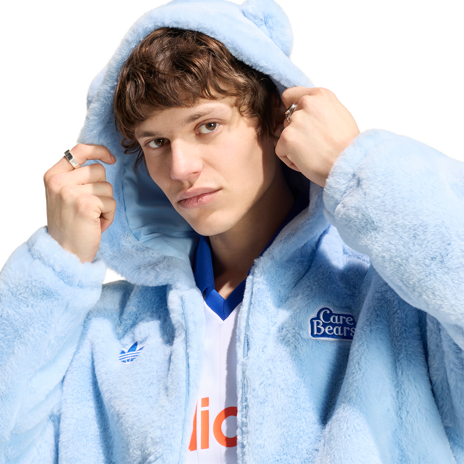 adidas Originals x Care Bears Fur Jacket - Men's - Clear Sky