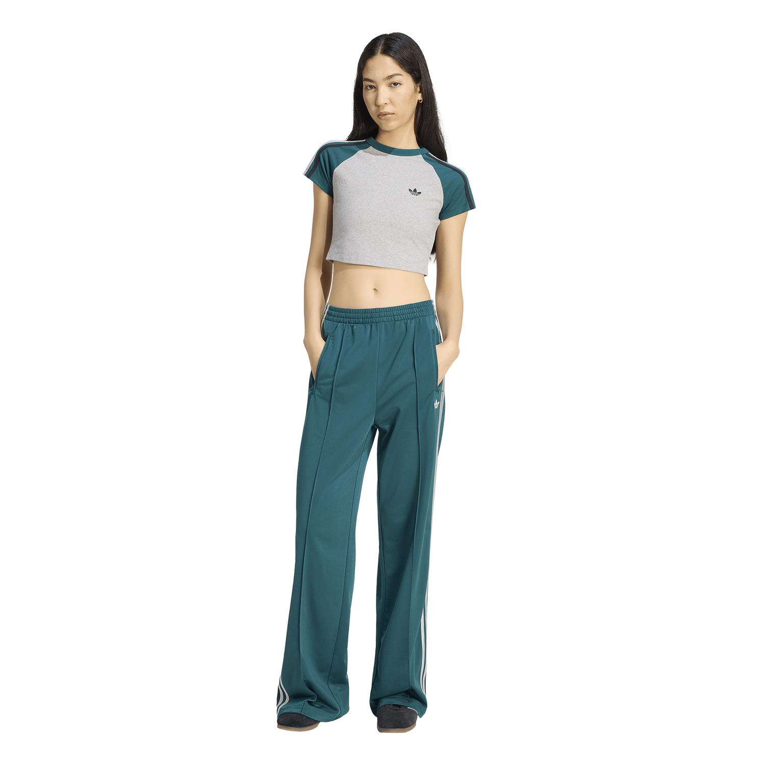 adidas Originals Adicolor Classics Firebird Track Pants - Women's - Grey/Rich Green