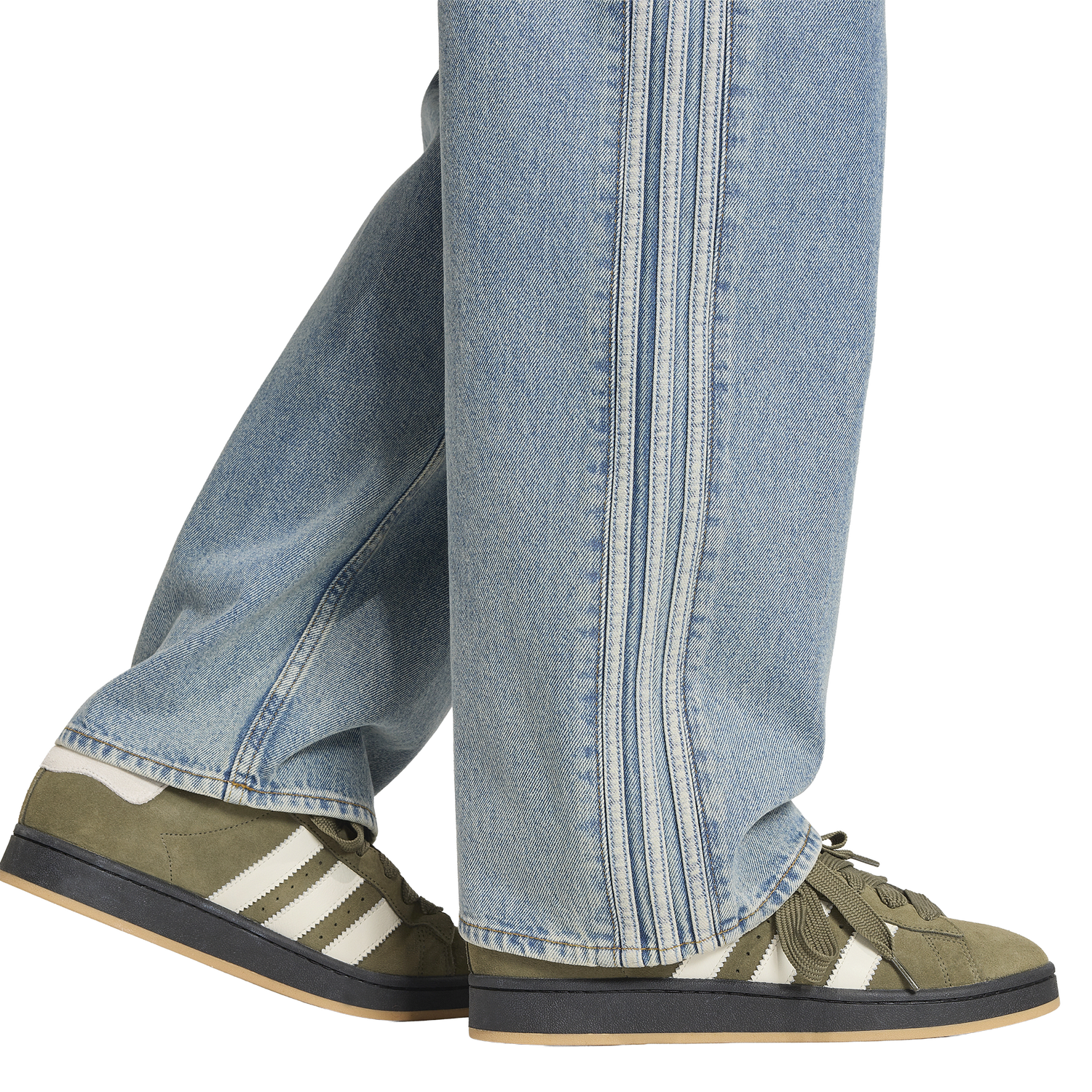 adidas Originals Adicolor Firebird Denim Jeans - Men's - Worn Blue Denim