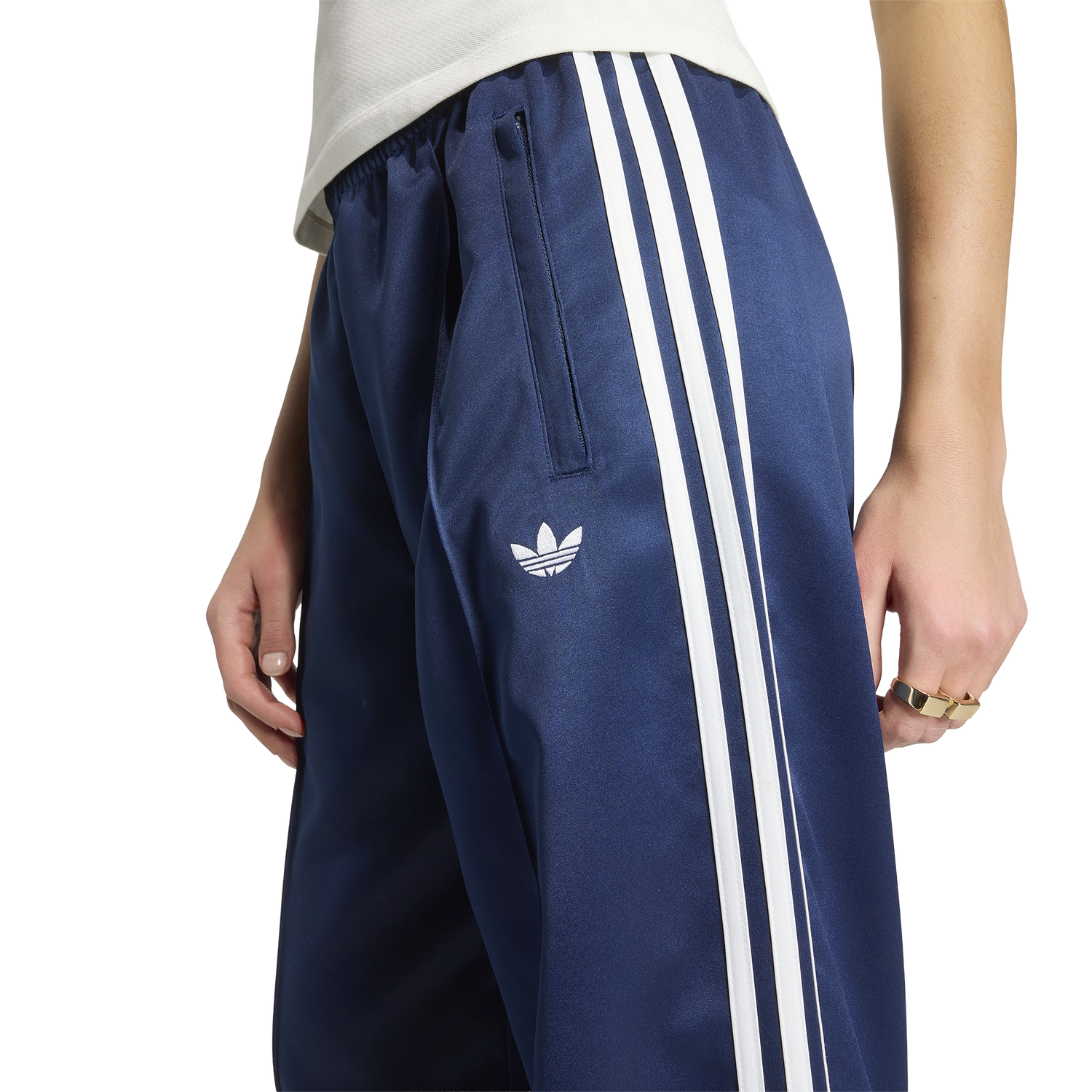 adidas Originals Superstar Satin Loose Track Pants - Women's - Night Indigo/White