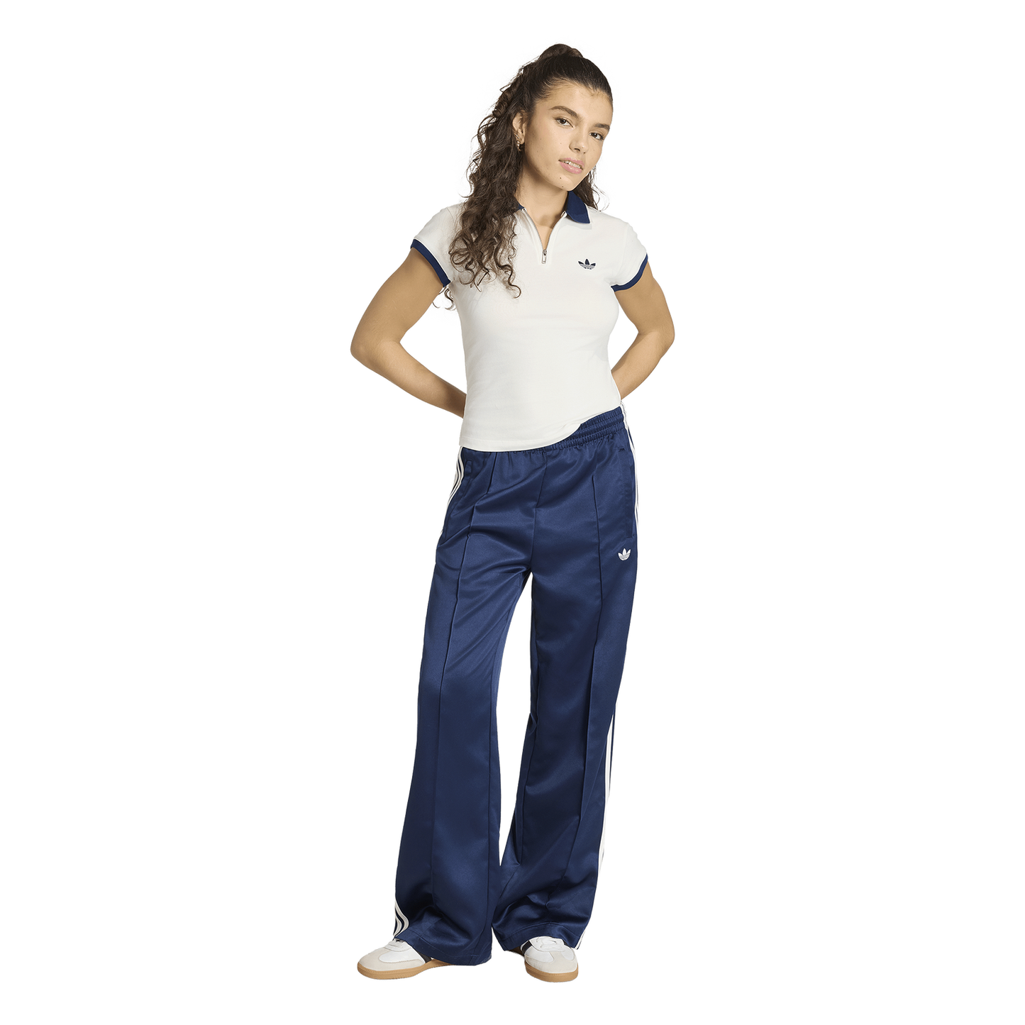 adidas Originals Superstar Satin Loose Track Pants - Women's - Night Indigo/White