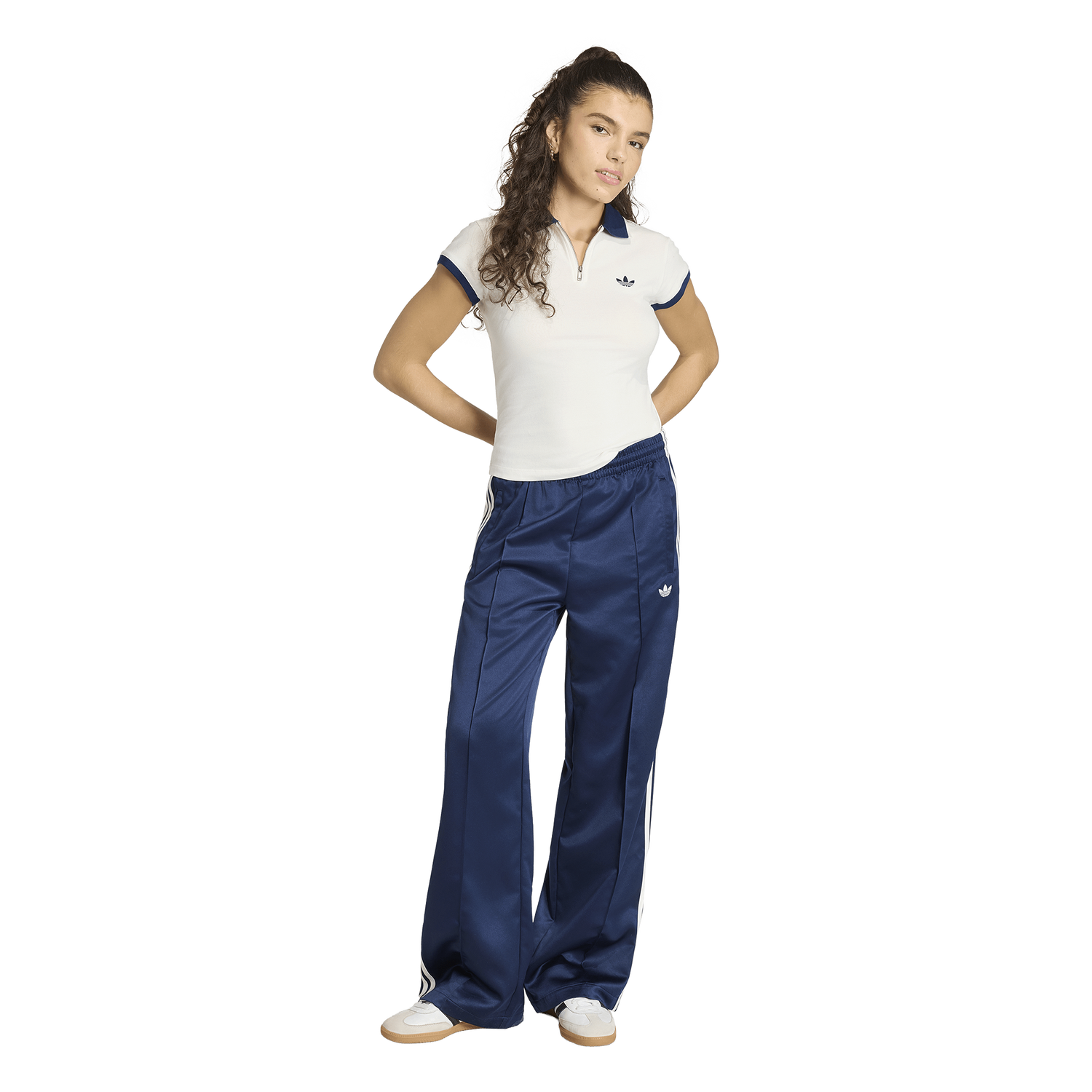 adidas Originals Superstar Satin Loose Track Pants - Women's - Night Indigo/White