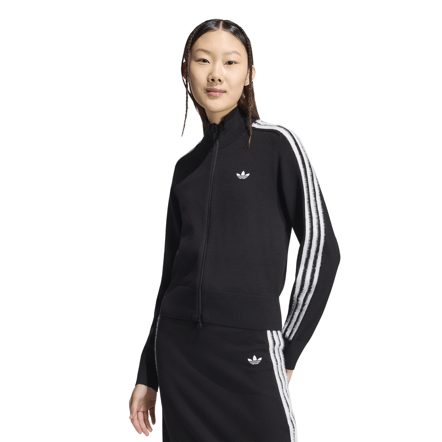 adidas Originals Firebird Knit Track Top - Women's - Black/White