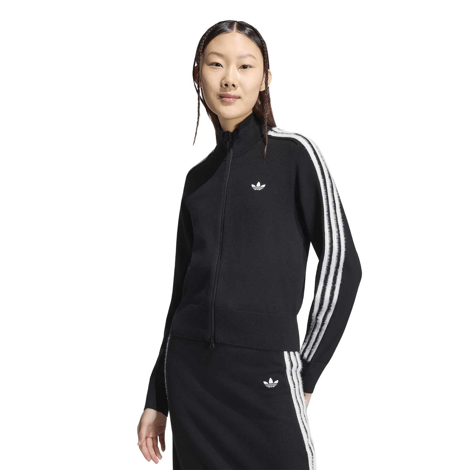 adidas Originals Firebird Knit Track Top - Women's - Black/White