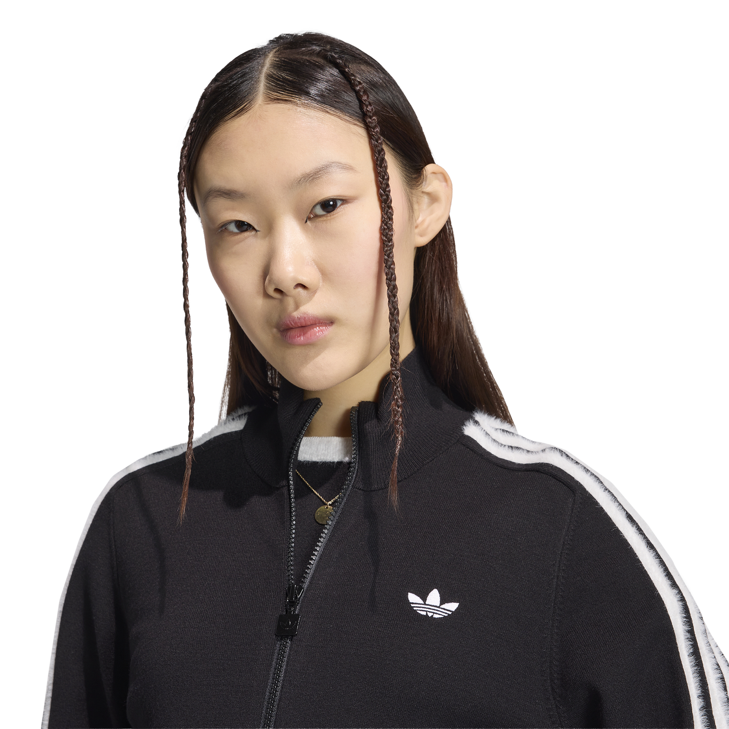adidas Originals Firebird Knit Track Top - Women's - Black/White