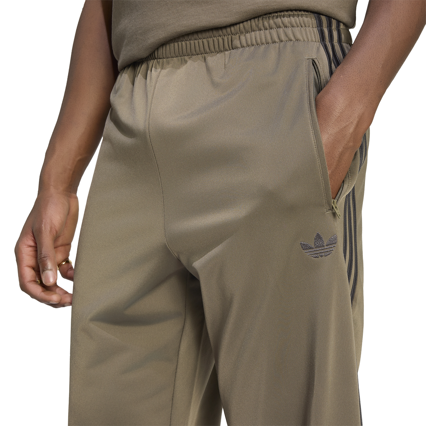 adidas Firebird Track Pants - Men's - Black/Olive Branch