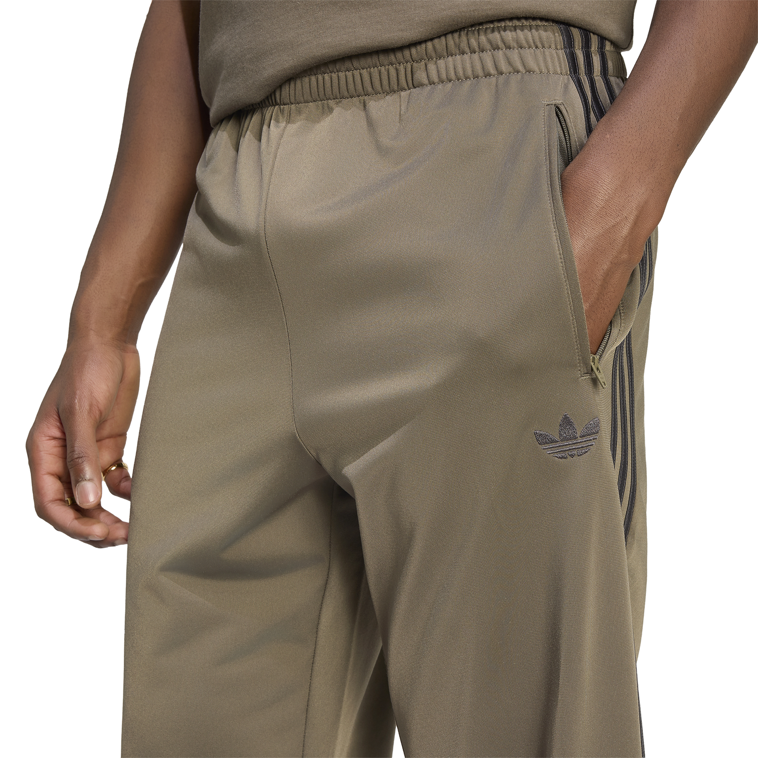 adidas Firebird Track Pants - Men's - Black/Olive Branch