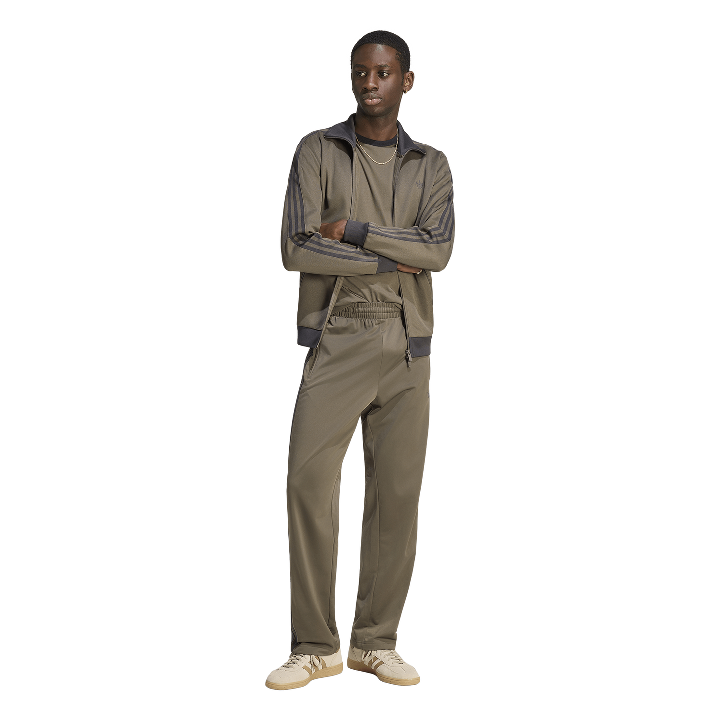 adidas Firebird Track Pants - Men's - Black/Olive Branch