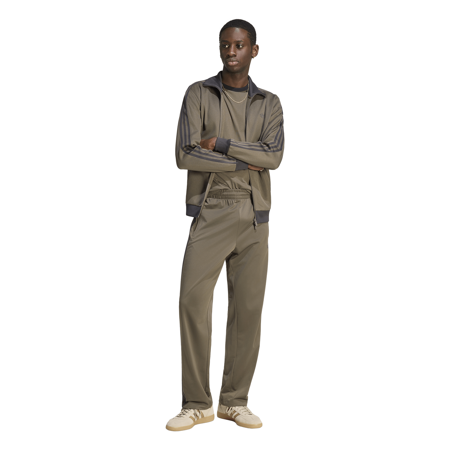 adidas Firebird Track Pants - Men's - Black/Olive Branch