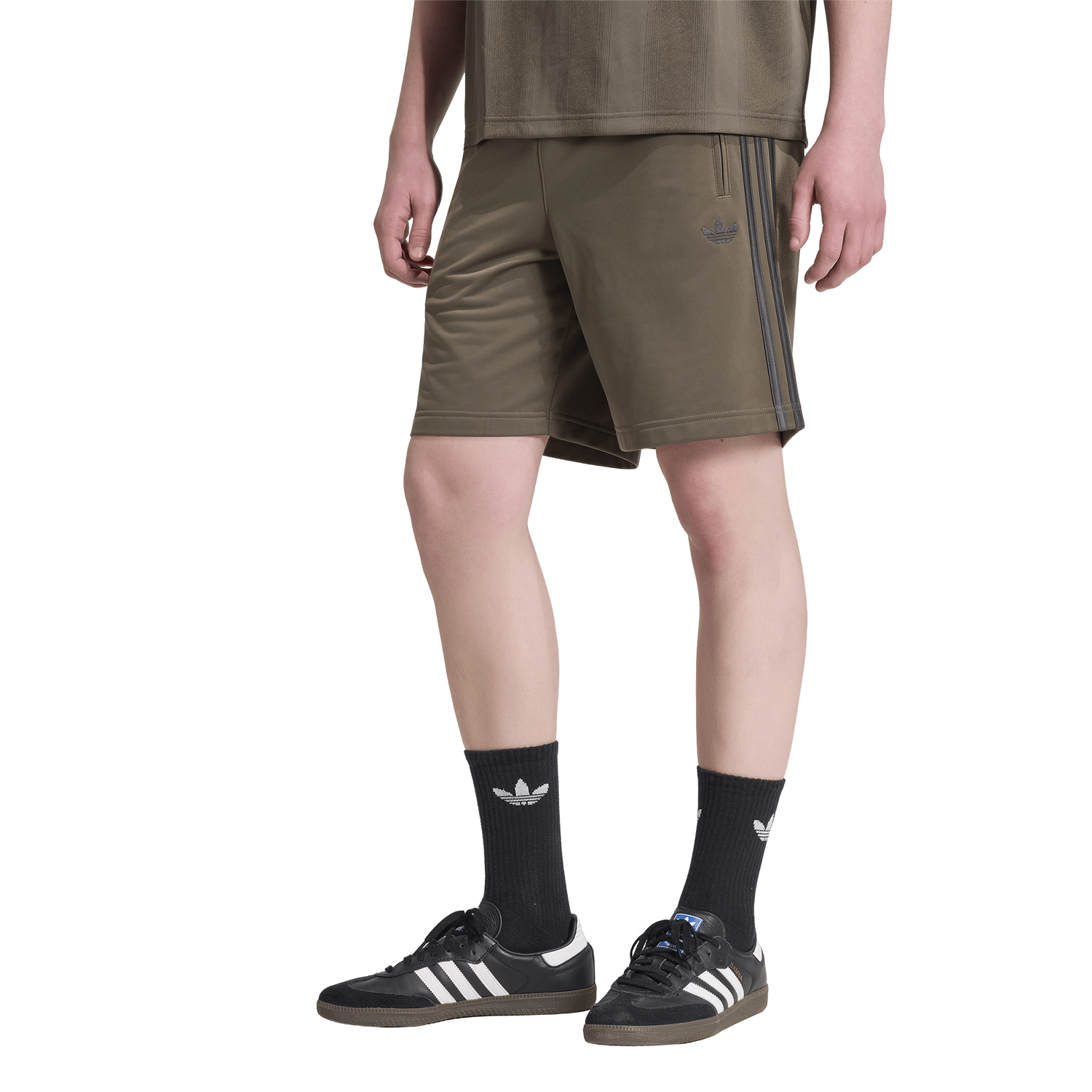 adidas Firebird Shorts - Men's - Black/Olive Branch