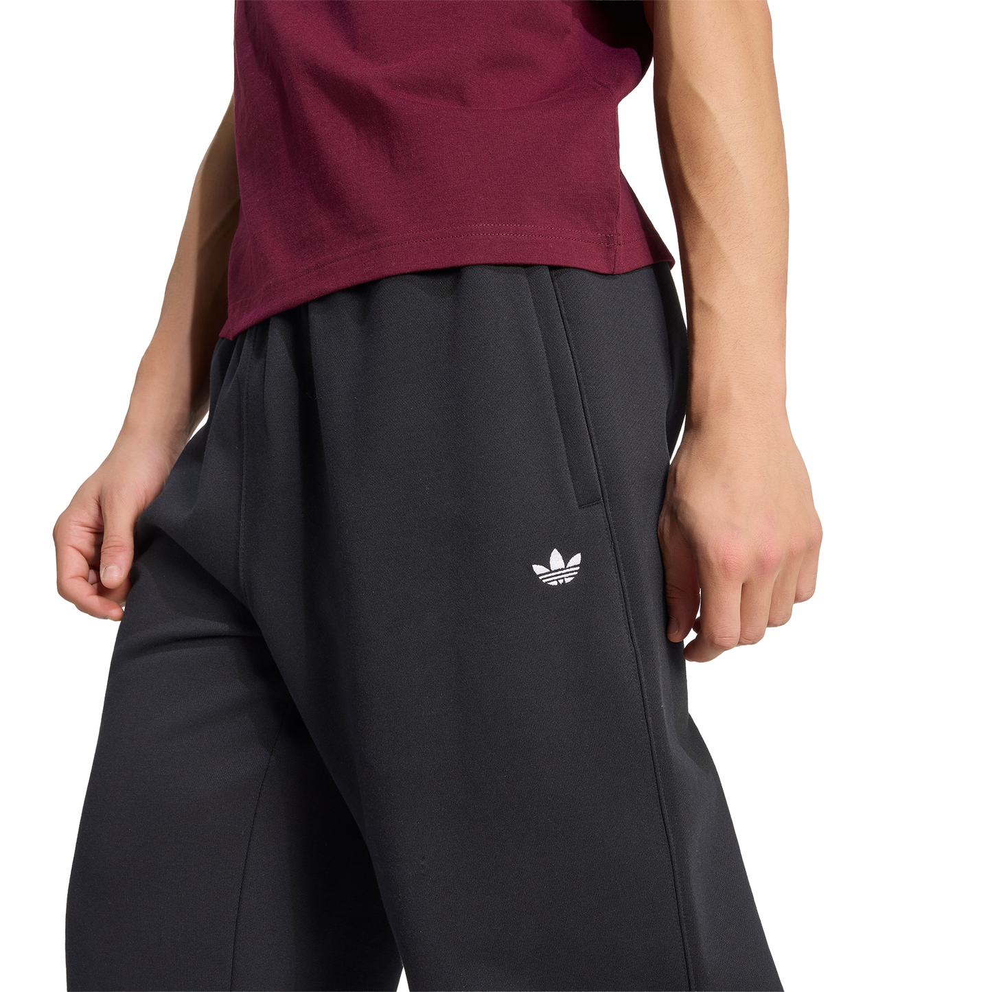 adidas Originals Trefoil Essentials Open Hem Pants - Men's - Black