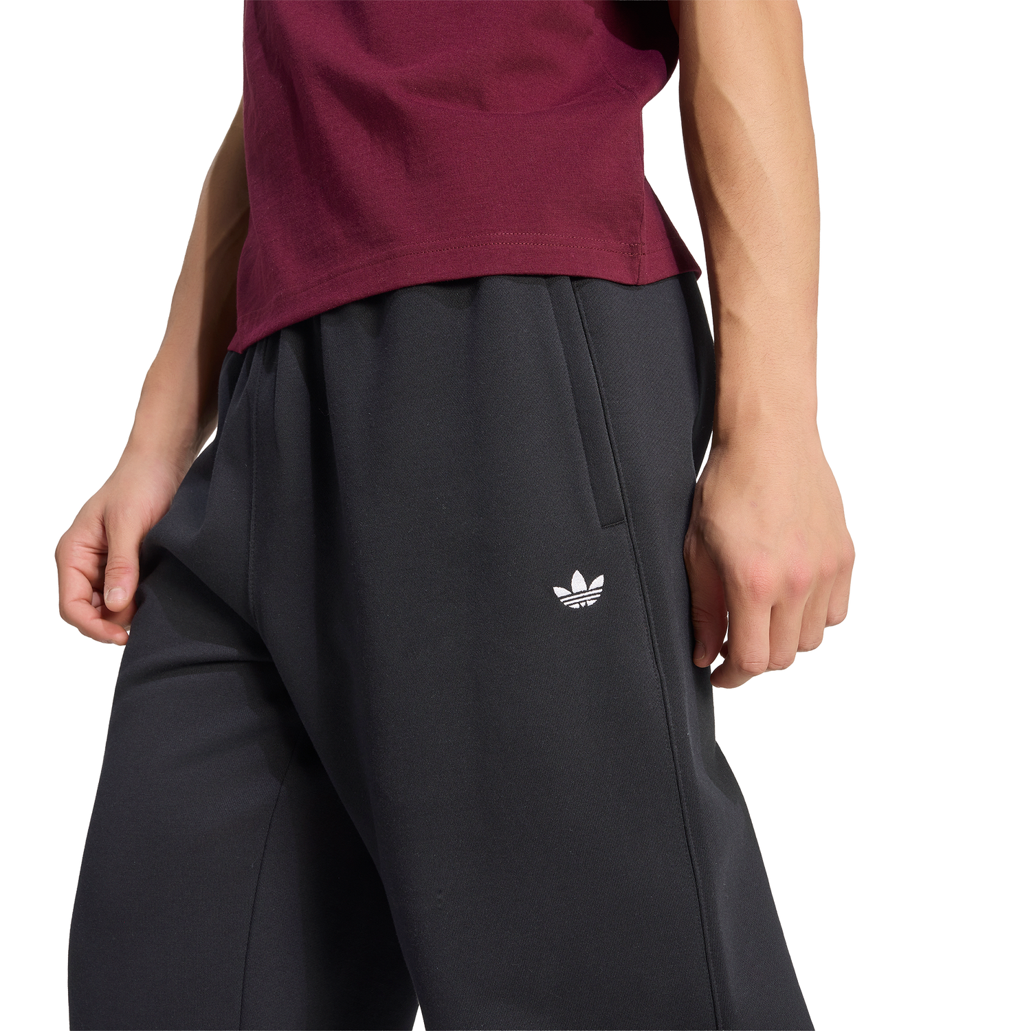 adidas Originals Trefoil Essentials Open Hem Pants - Men's - Black