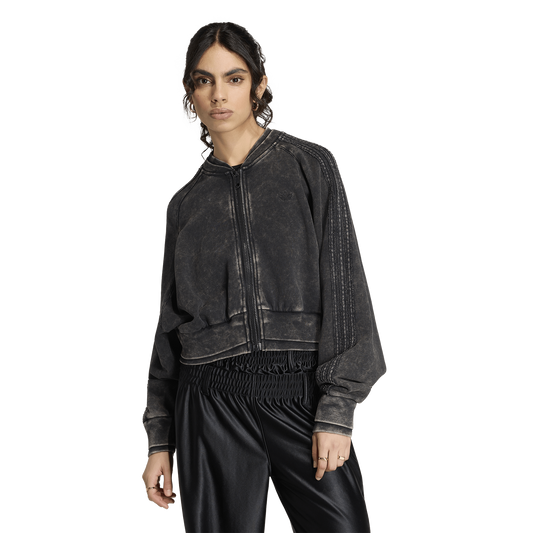 adidas Originals SST Double Layered Cropped Track Top - Women's - Black