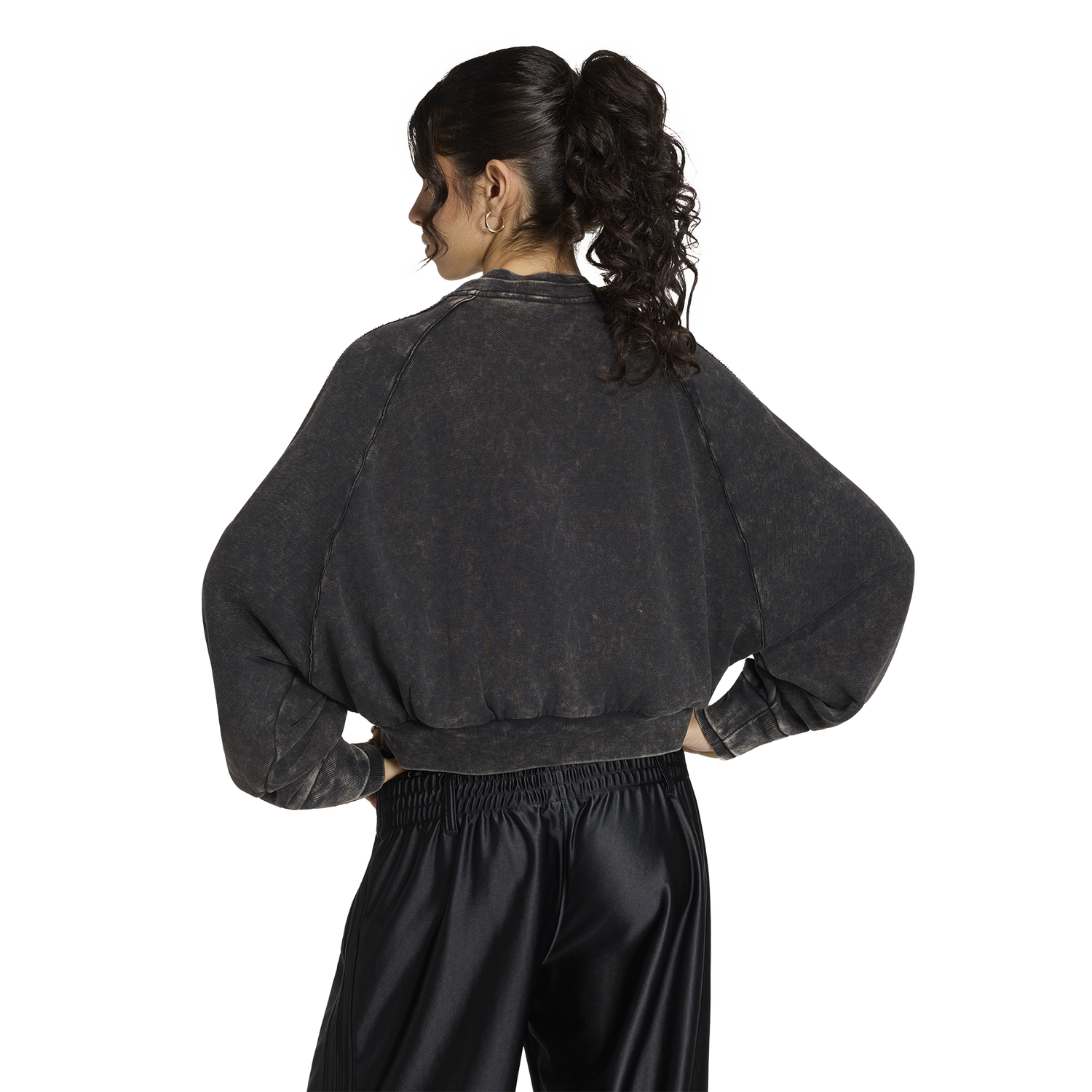 adidas Originals SST Double Layered Cropped Track Top - Women's - Black