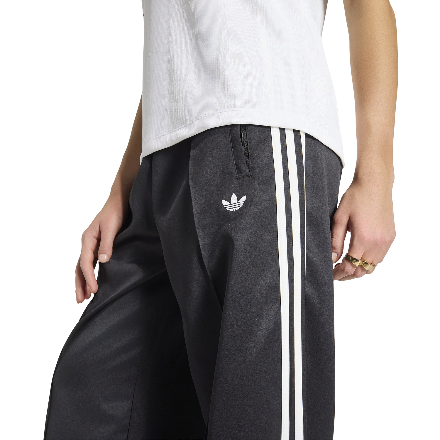 adidas Originals Superstar Satin Loose Track Pants - Women's - Black/White