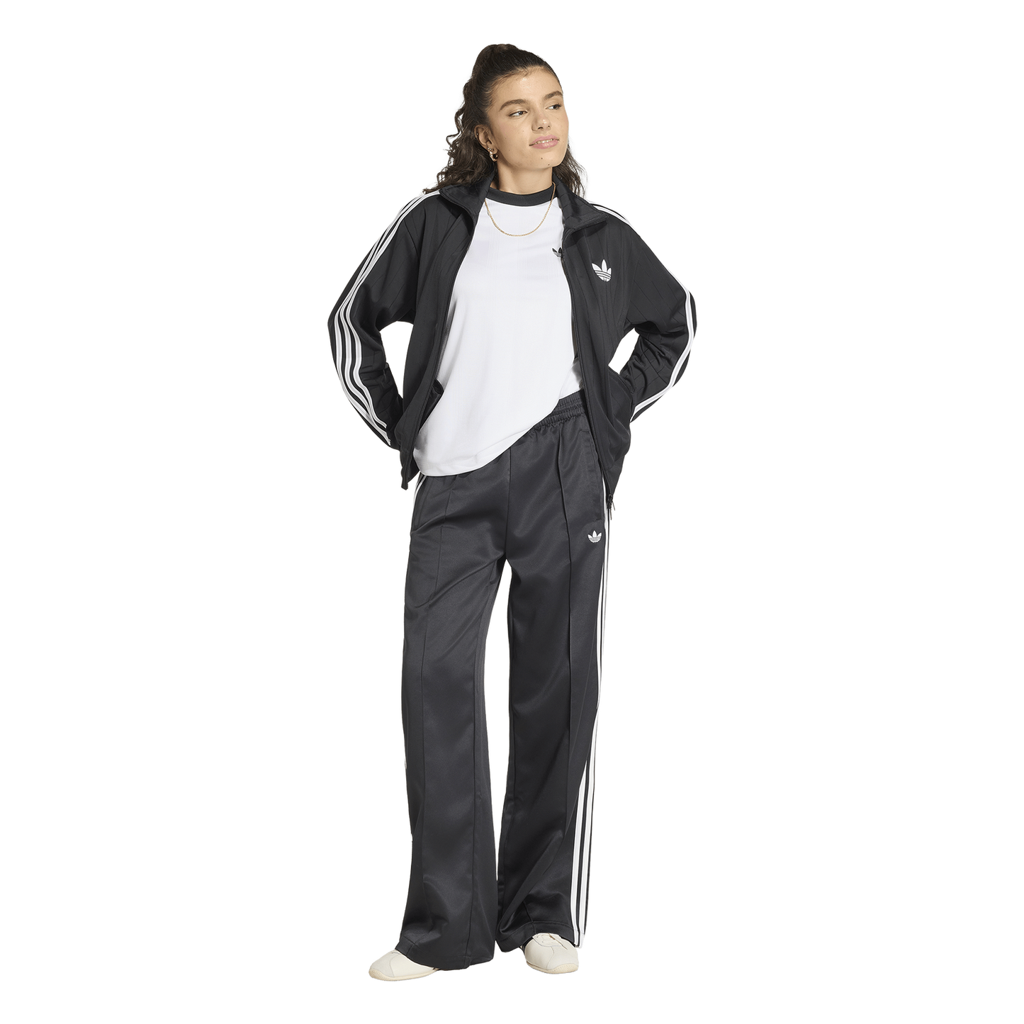 adidas Originals Superstar Satin Loose Track Pants - Women's - Black/White