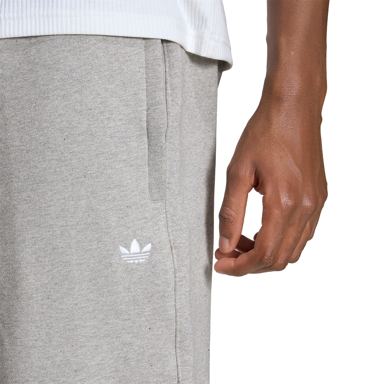 adidas Originals Trefoil Essentials Fleece Pants - Men's - Medium Grey Heather