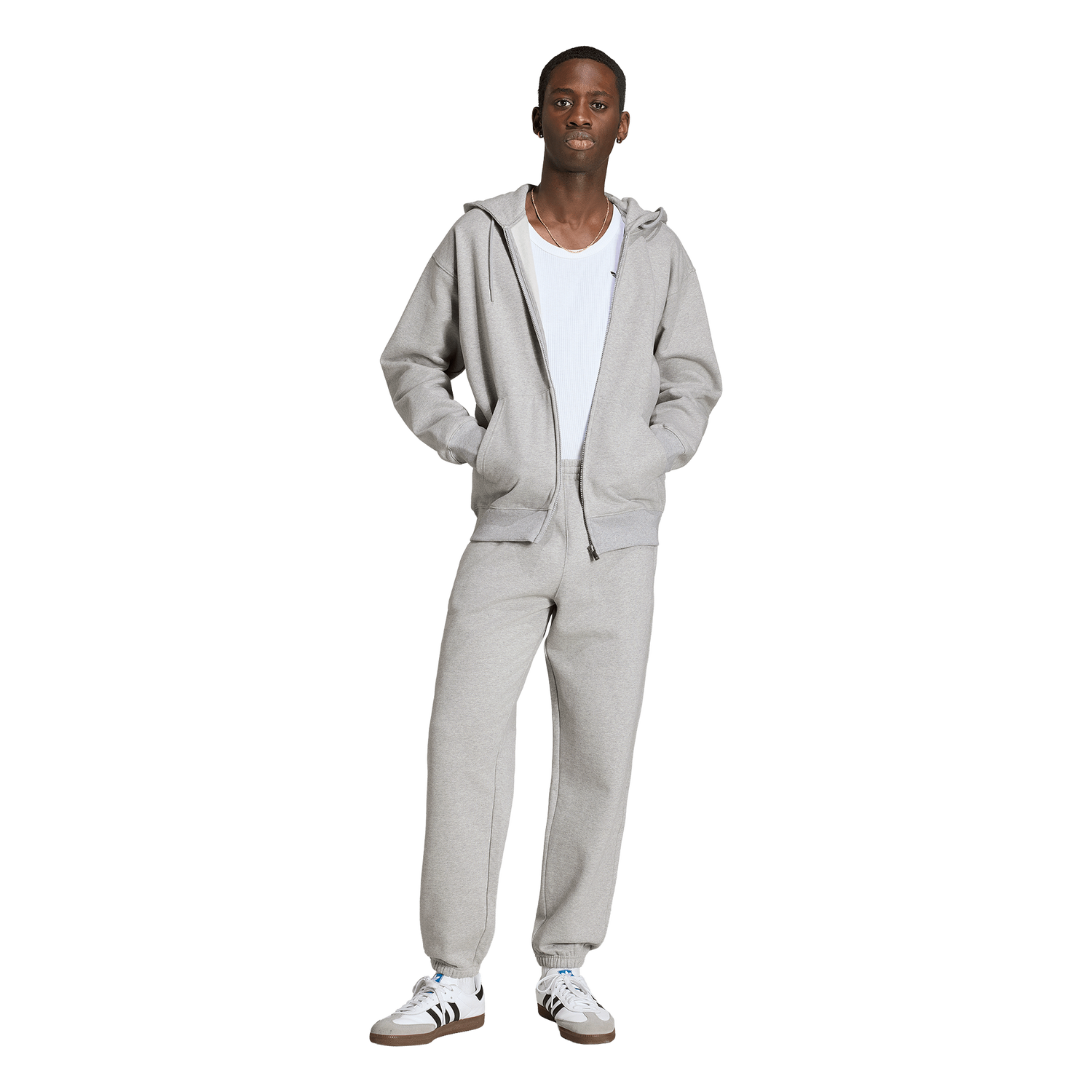 adidas Originals Trefoil Essentials Fleece Pants - Men's - Medium Grey Heather
