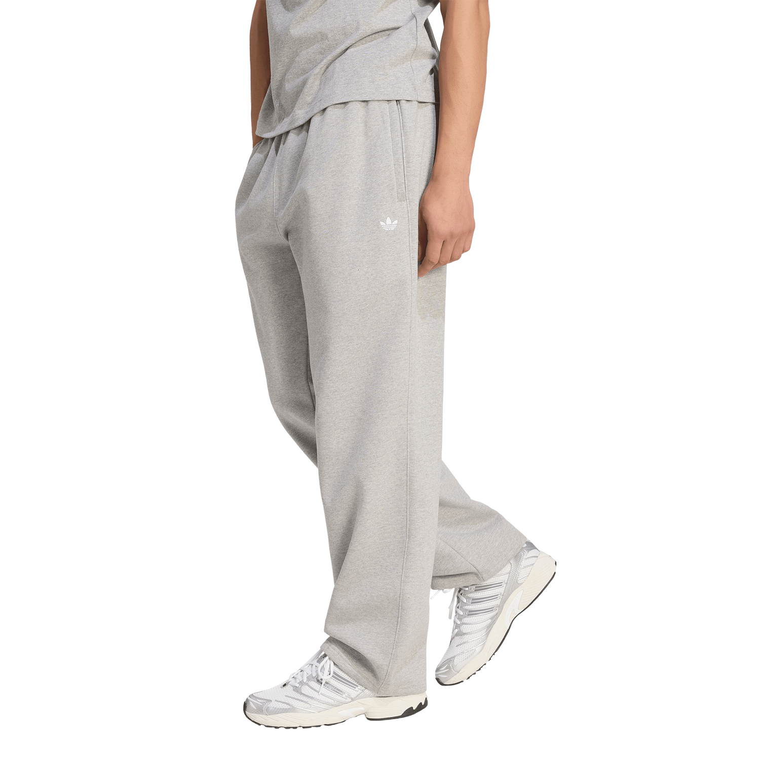 adidas Originals Trefoil Essentials Open Hem Pants - Men's - Medium Grey Heather