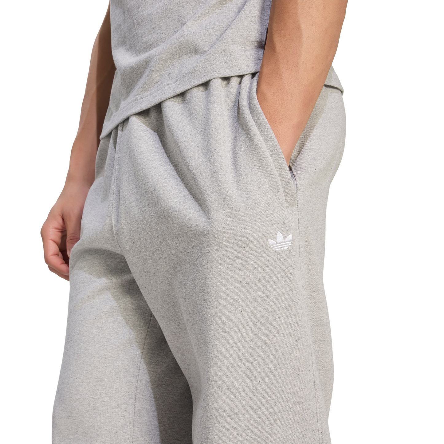 adidas Originals Trefoil Essentials Open Hem Pants - Men's - Medium Grey Heather