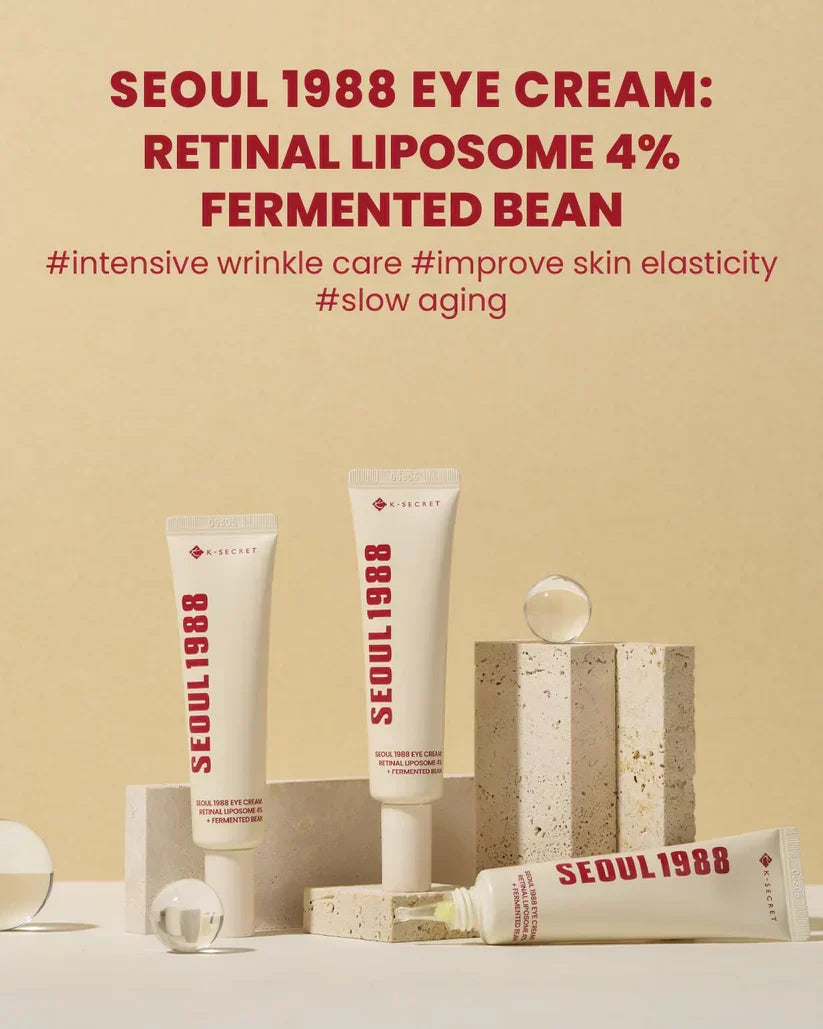 Creme para os olhos K SECRET SEOUL 1988: Lipossoma Retinal 4% + Feijão Fermentado - imagem 4
