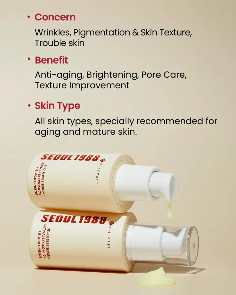 Soro K SECRET SEOUL 1988: Lipossoma Retiniano 2% + Ginseng Preto - imagem 3