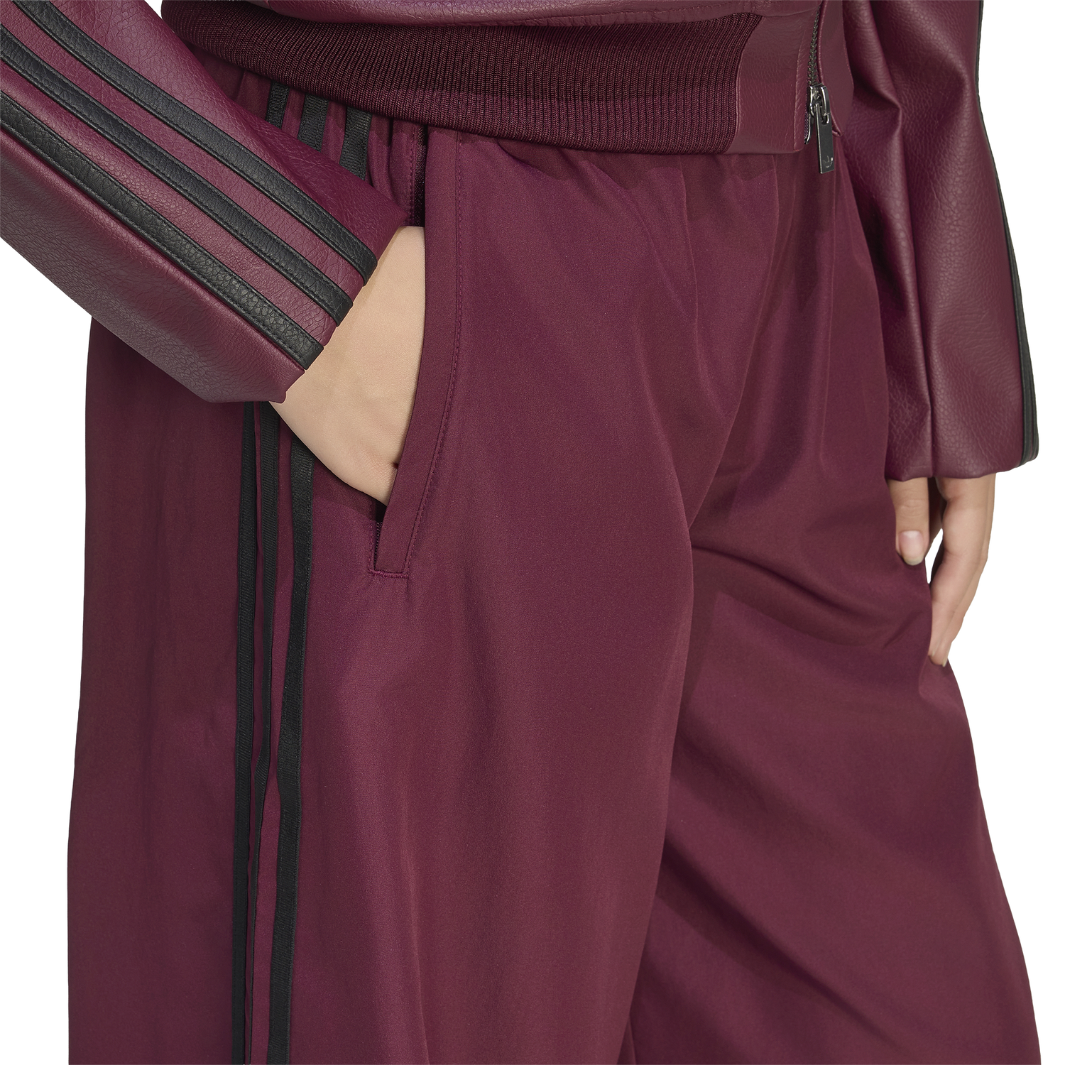 adidas Firebird Track Pants - Women's - Black/Maroon