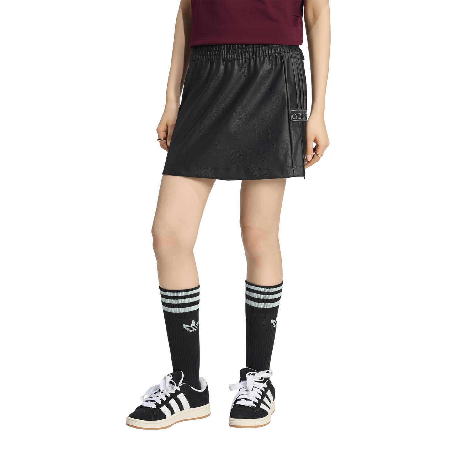 adidas Originals adibreak Pleather Skirt - Women's - Black/Utility Black