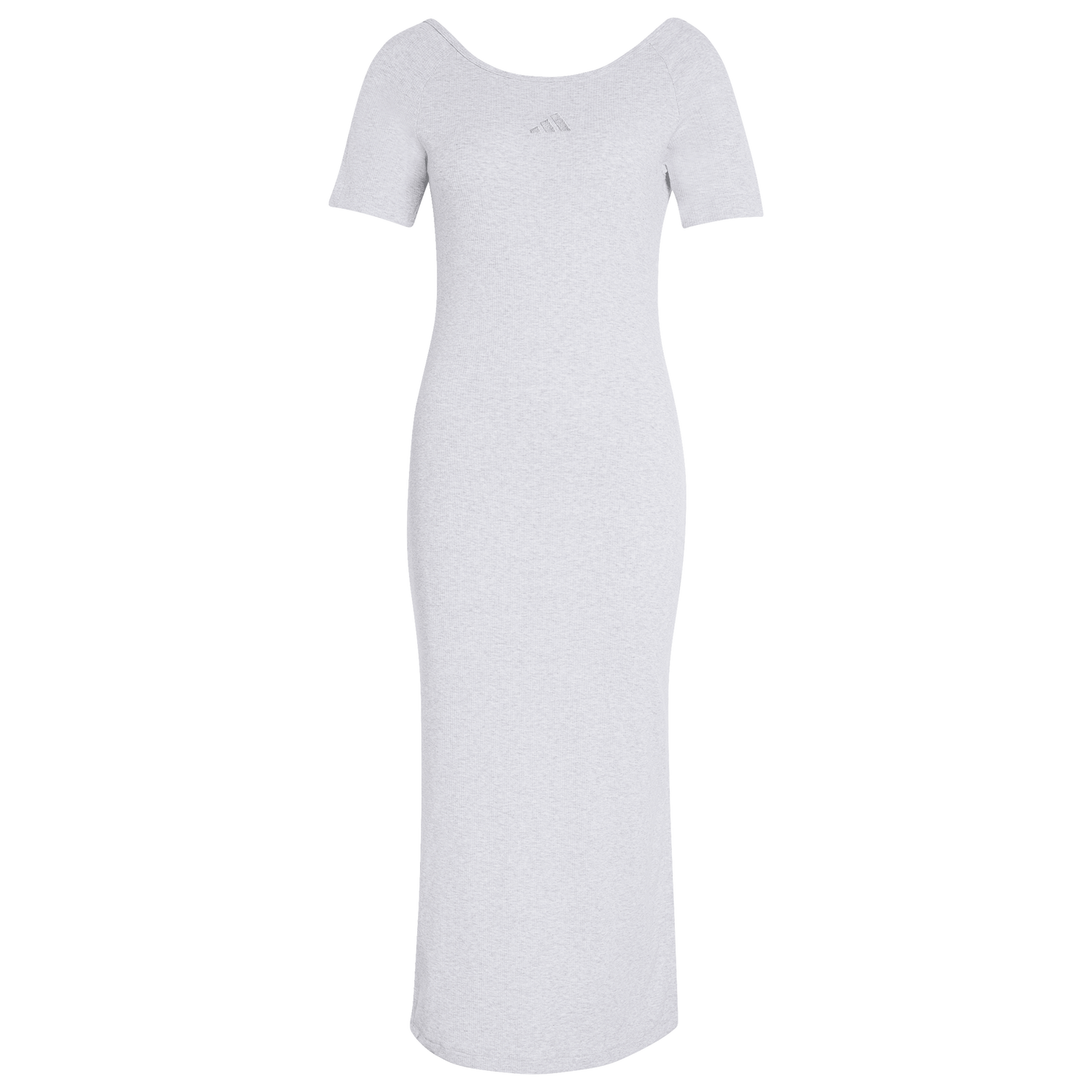 adidas Kit Small Logo Rib Dress - Women's - Light Grey Heather