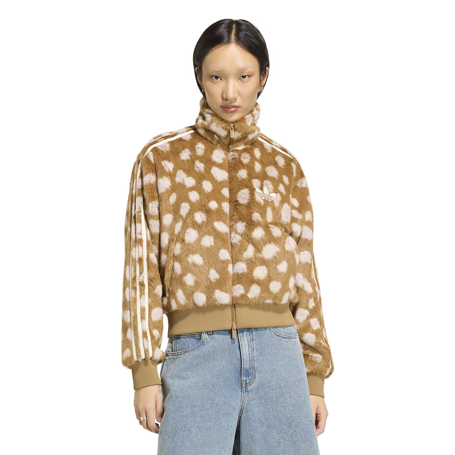 adidas Originals Firebird Animal Print Jacket - Women's - Brown Desert