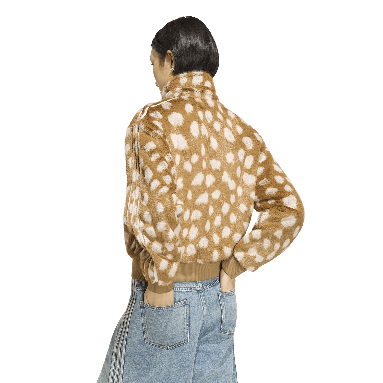 adidas Originals Firebird Animal Print Jacket - Women's - Brown Desert