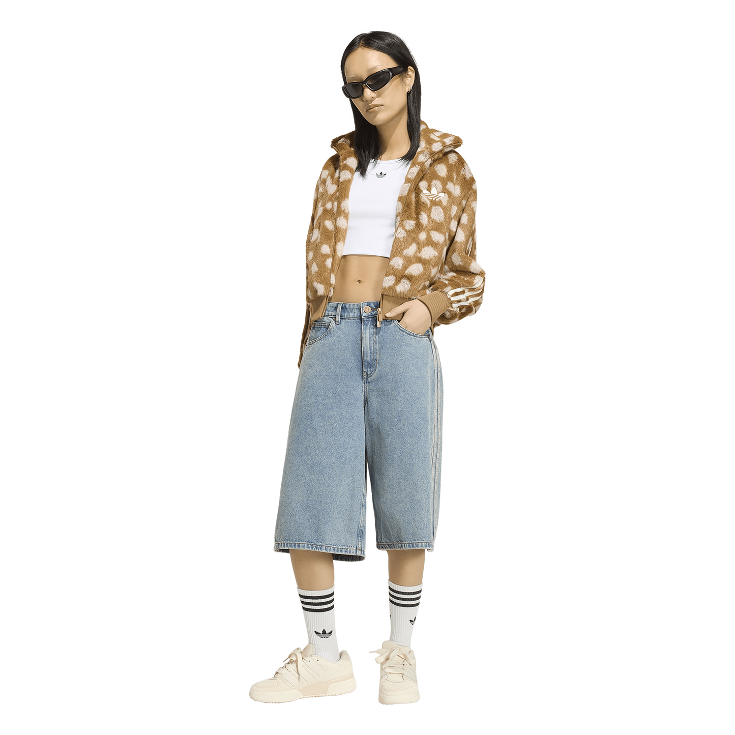 adidas Originals Firebird Animal Print Jacket - Women's - Brown Desert
