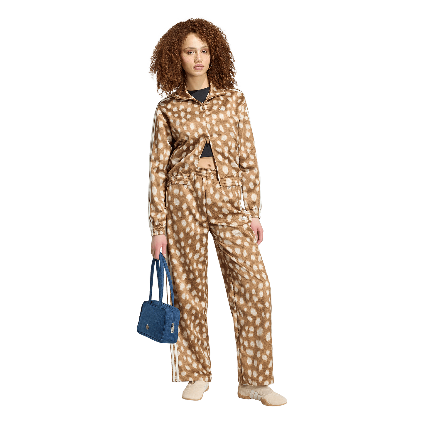 adidas Originals Firebird Animal Print Track Top - Women's - Brown Desert